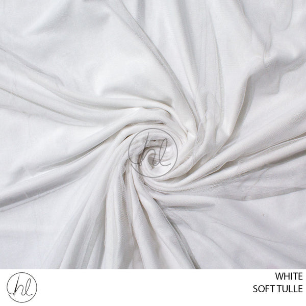 SOFT TULLE (51) (PER M) (WHITE) (150CM WIDE)