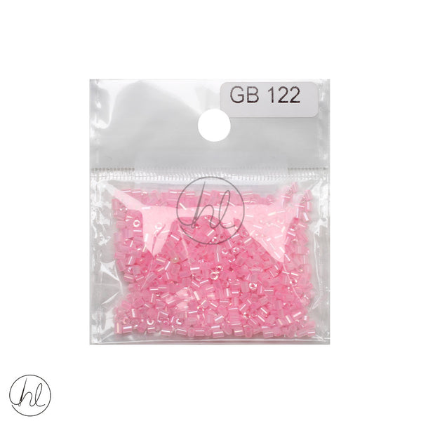 GLASS BEADS SML TUBE (PINK) (GB122)