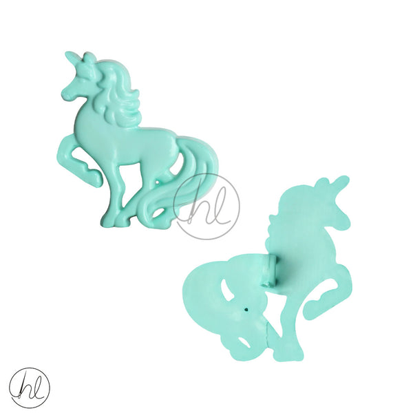 BABY BUTTONS (30MM) (TURQUOISE) UNICORN
