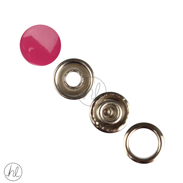 SNAP FASTENERS PINK 12MM