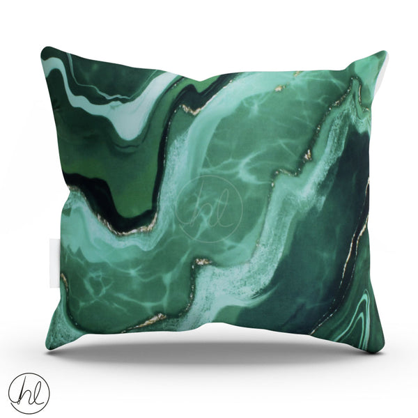 PRINTED SCATTER CUSHION (SCATTER CUSHION COVER - 45X45) (INNER - 50X50) (EMERALD)