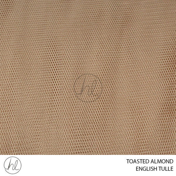 ENGLISH TULLE (56) (PER M)	(TOASTED ALMOND) (150CM WIDE)