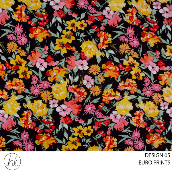 EURO PRINT (51) (PER M) (MULTI)	(DESIGN 05) (150CM WIDE)