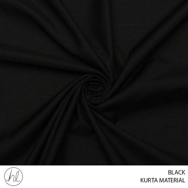 KURTA MATERIAL (51) (PER M) (BLACK)