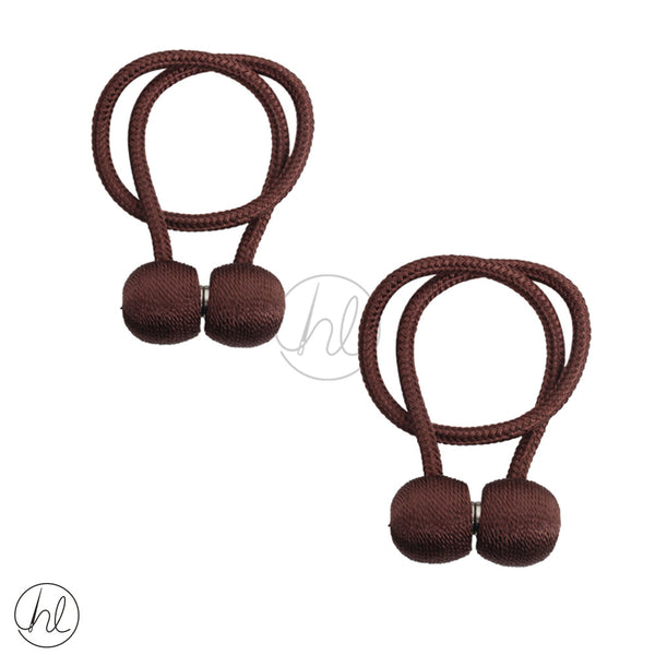 MAGNETIC TIE-BACK 907 (ROUND) (CHOCOLATE) (2 PER PACK)
