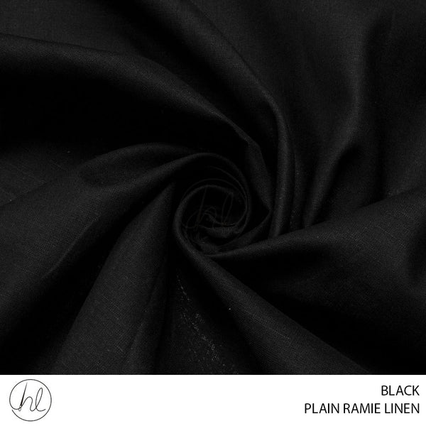 PLAIN RAMIE LINEN (53) (PER M)	(BLACK) (150CM WIDE)