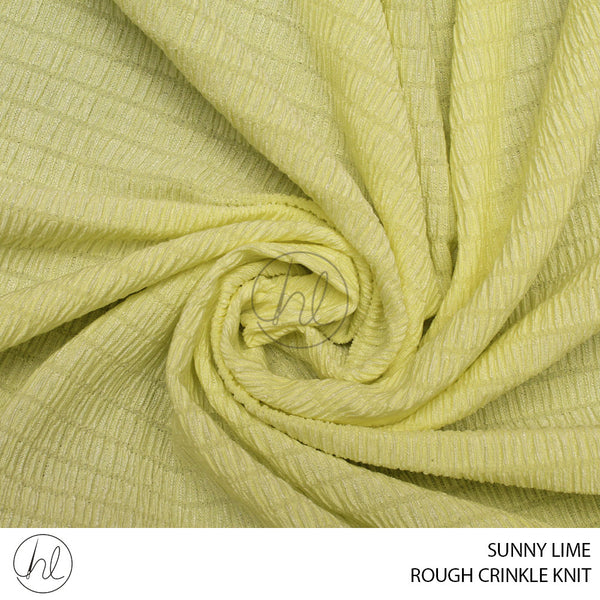 ROUGH CRINKLE KNIT (PER M) (SUNNY LIME) (150CM WIDE)