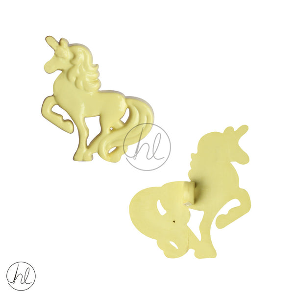 BABY BUTTONS (30MM) (YELLOW) UNICORN