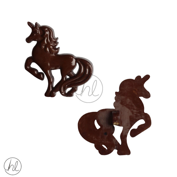 BABY BUTTONS (30MM) (BROWN) UNICORN
