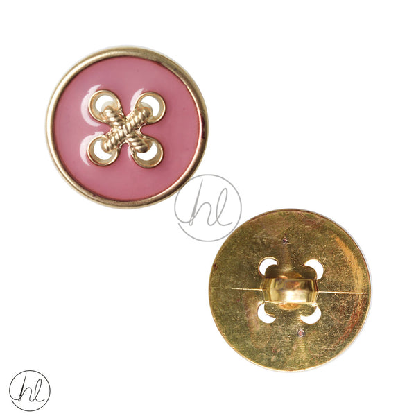 FANCY BUTTON PINK & GOLD CT4621 (22MM)