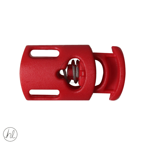CORD END RED FLAT RECTANGLE TOG-B (27MM)