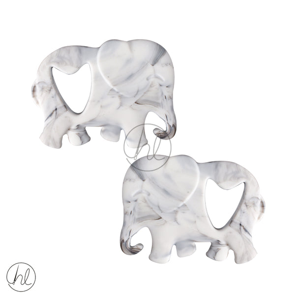SILICONE BEAD BABY MARBLE ELEPHANT EACH