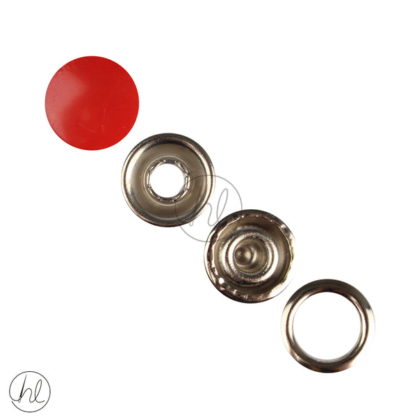 SNAP FASTENERS RED 12MM