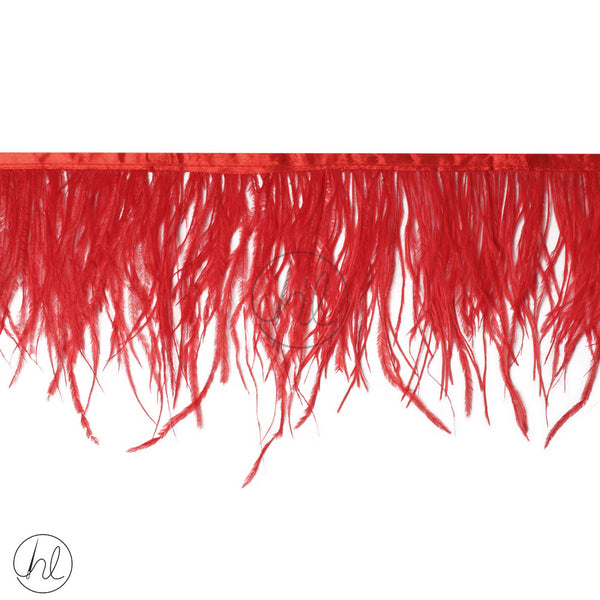 OSTRICH FEATHERS (RED) (HW) PER M