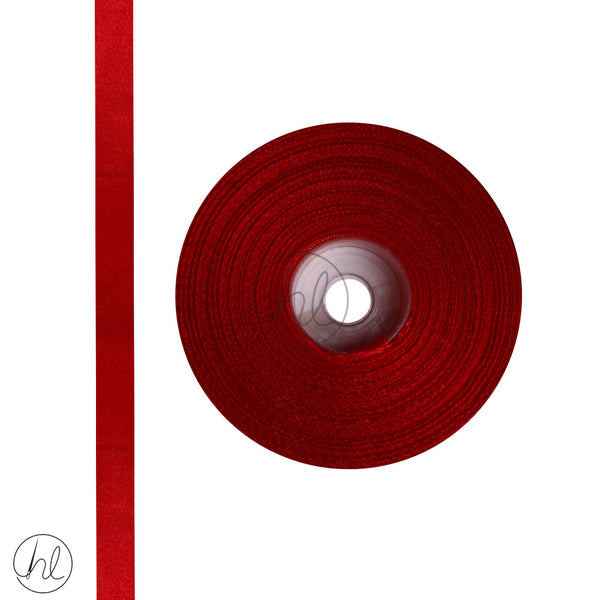 SATIN RIBBONS (RED) PER ROLL (15MM)