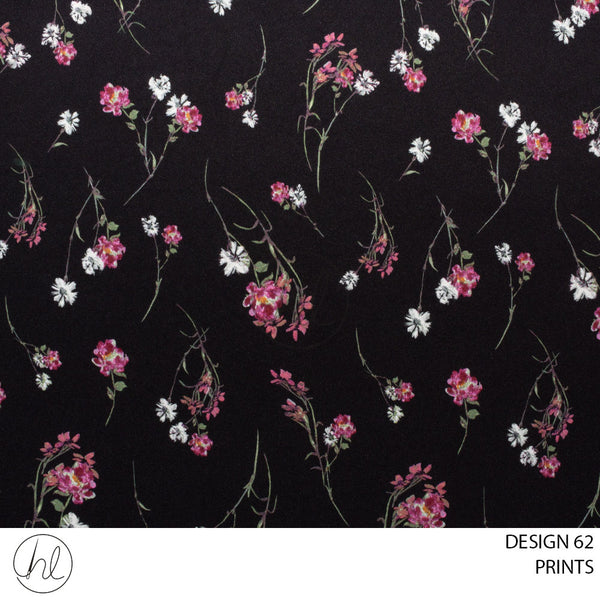 PRINTS (51) (PER M) (BLACK) (DESIGN 62) (150CM WIDE)