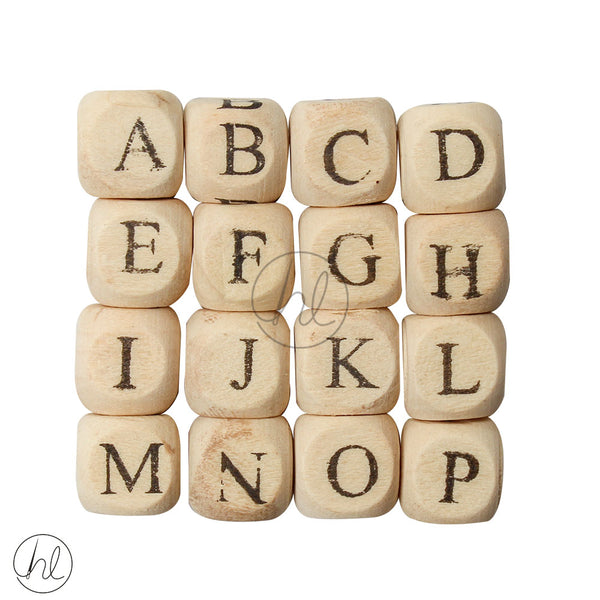 WOODEN BEADS LETTERS (A-Z PER PACK)
