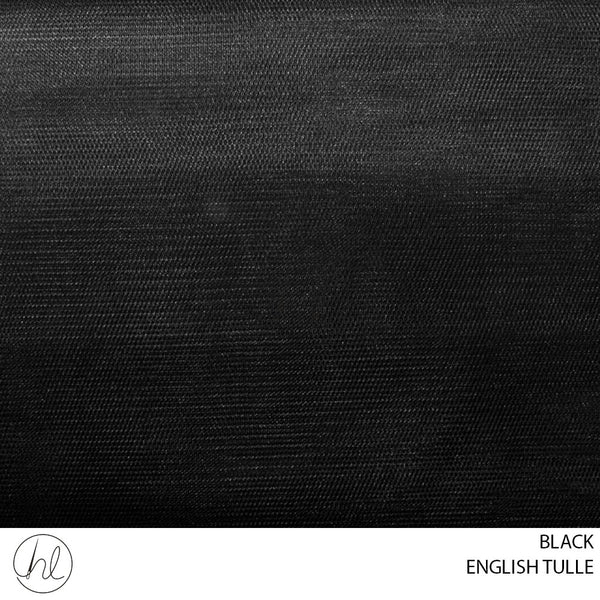 ENGLISH TULLE (53) (PER M) (BLACK) (150CM WIDE)