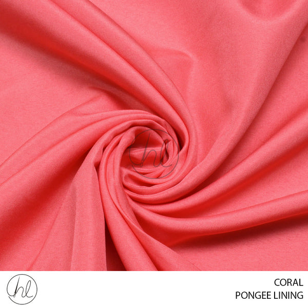 PONGEE LINING (53) (PER M)	(CORAL) (150CM WIDE)