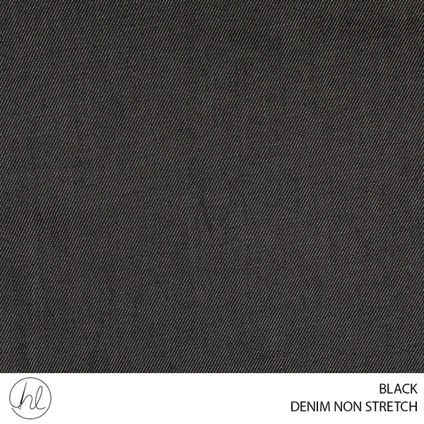 DENIM NON STRETCH (PER M) (BLACK) (130CM WIDE)