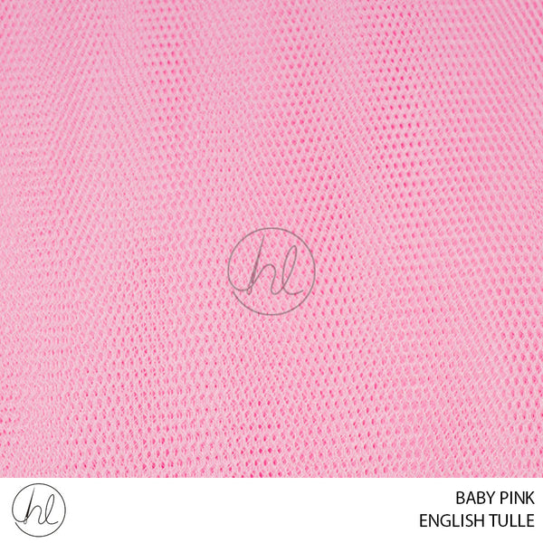 ENGLISH TULLE (56) (PER M) (BABY PINK) (150CM WIDE)