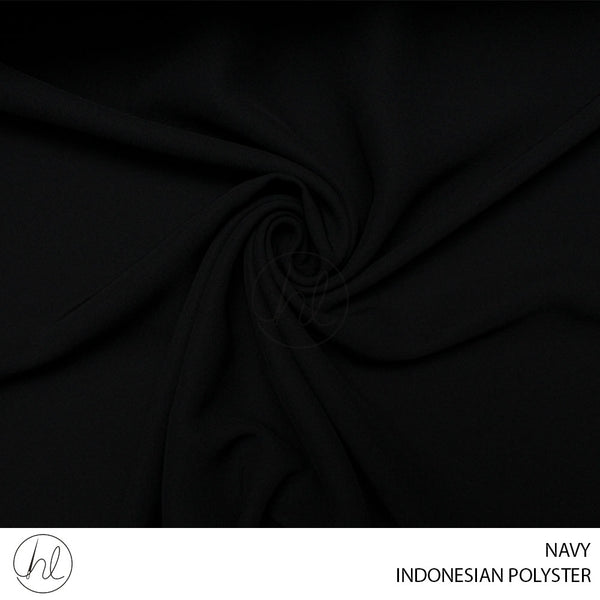INDONESIAN POLYESTER (PER M) (NAVY) (150CM WIDE)