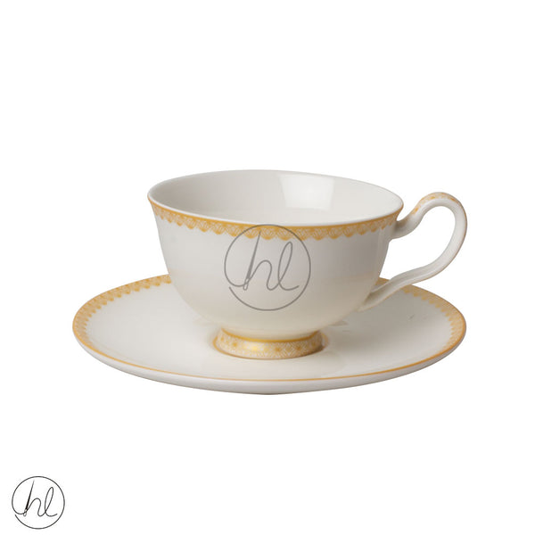FOOTED CUP & SAUCER (616) (HV0248) (WHITE) (200ML)