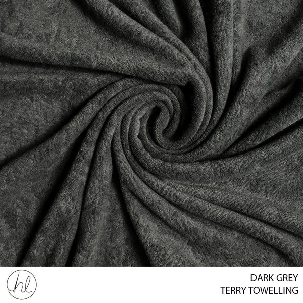 TERRY TOWELLING (DESIGN 08) DARK GREY 51 (150CM) PER M