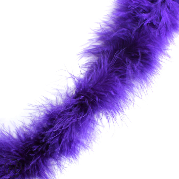 ASSORTED MARIBOU FEATHERS (P/METRE) EGGPLANT