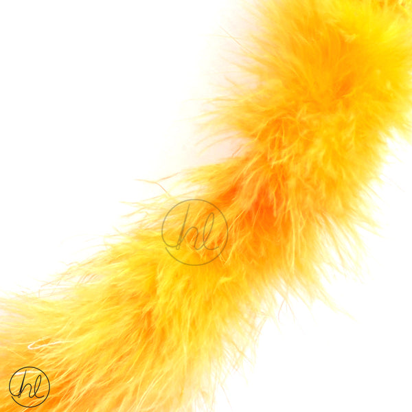 ASSORTED MARIBOU FEATHERS (P/METRE) YELLOW