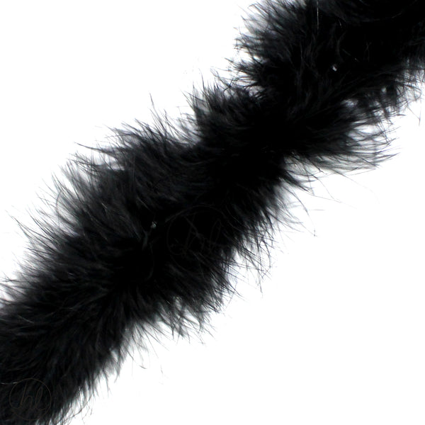 ASSORTED MARIBOU FEATHERS (P/METRE) BLACK