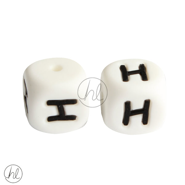 SILICONE BEAD LETTERS 2 PER PACK H 882