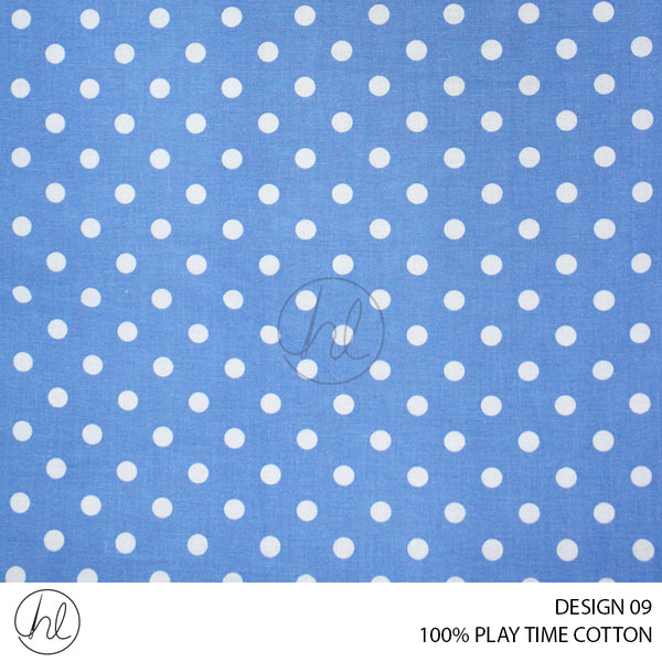 PLAYTIME COTTON (DESIGN 09) (150CM) (PER M) SKY BLUE