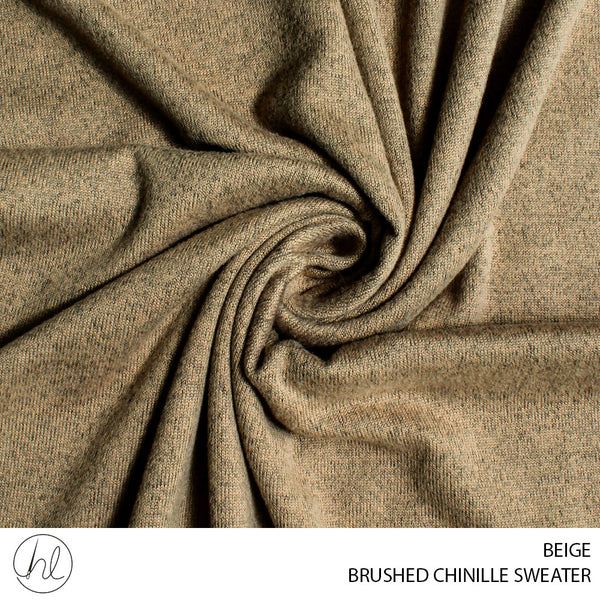 BRUSHED CHENILLE SWEATER (DESIGN 09) BEIGE 51 (150CM) PER M