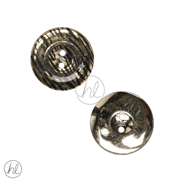 BUTTONS FANCY (31MM) (GOLD AND BLACK) TIGER STRIPES 045-2346
