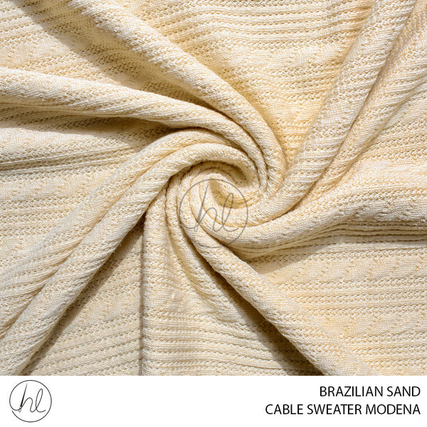 CABLE SWEATER VERONA (DESIGN 09) BRAZILIAN SAND 51 (150CM) PER M