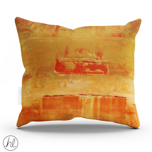 PRINTED SCATTER CUSHION (SCATTER CUSHION COVER - 45X45) (INNER - 50X50) (MUSTARD)