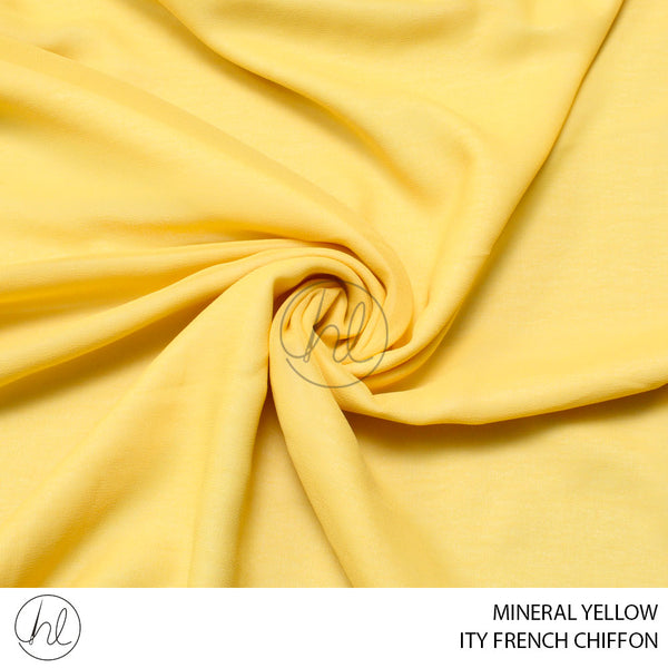 ITY FRENCH CHIFFON (PER M) (51) (MINERAL YELLOW) (150CM WIDE)