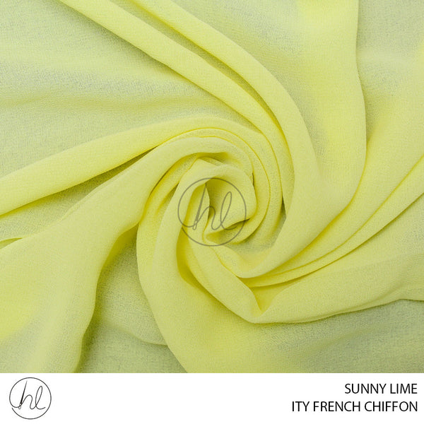 ITY FRENCH CHIFFON (PER M)  (SUNNY LIME) (150CM WIDE)