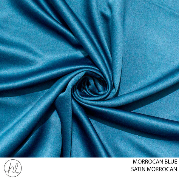 SATIN MOROCCAN (51) PER M (MOROCCAN BLUE) (150CM WIDE)