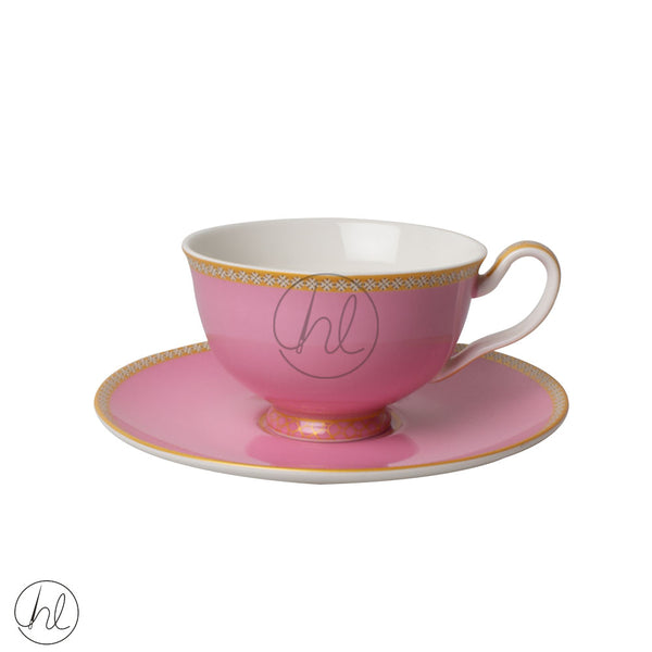 FOOTED CUP & SAUCER (616) (HV0138) (HOT PINK) (200ML)