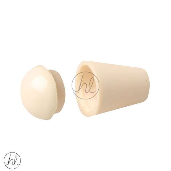 CORD END WITH CAP CREAM CONE 033-106 (17MM)