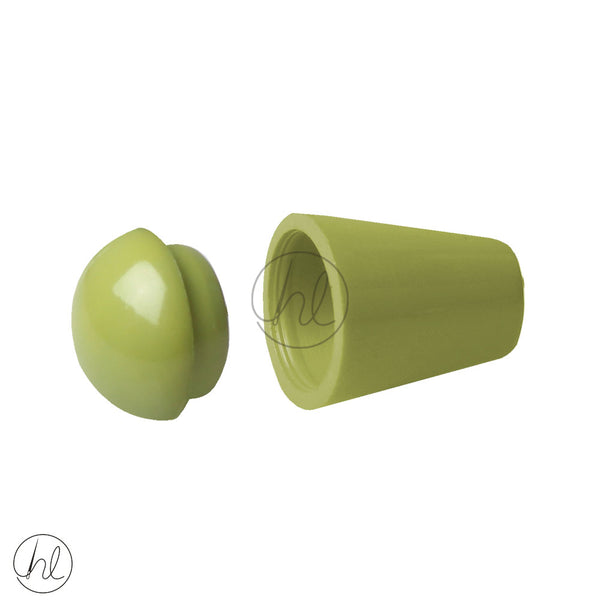 CORD END WITH CAP LIME CONE 033-106 (17MM)