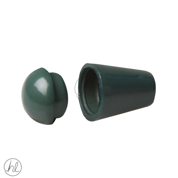 CORD END WITH CAP BOTTLE GREEN CONE 033-106 (17MM)