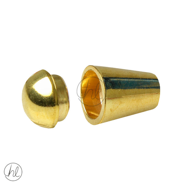 CORD END WITH CAP GOLD CONE 033-105 (18MM)