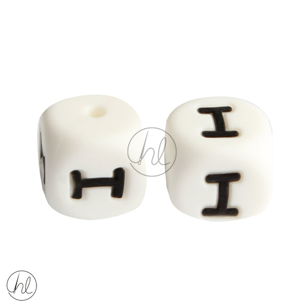 SILICONE BEAD LETTERS 2 PER PACK I 882