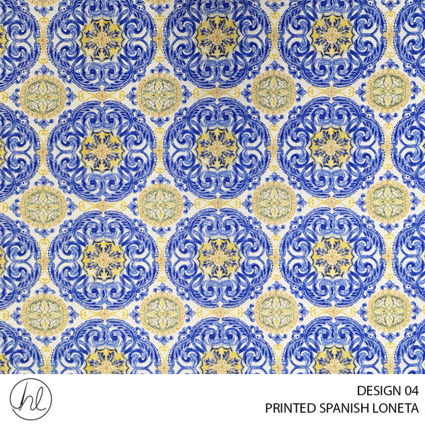 PRINTED SPANISH LONETTA (DESIGN 04) (280CM) (PER M)