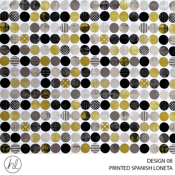PRINTED SPANISH LONETTA (DESIGN 08) (280CM) (PER M)