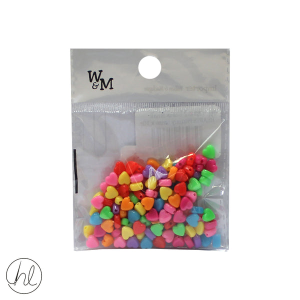 5MM HEART BEADS (10G) CB3252 (P/PACK) SMALL