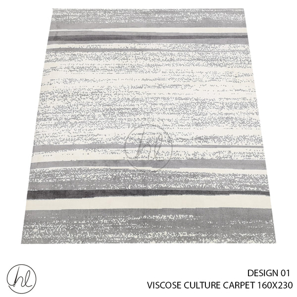 VISCOSE CULTURE CARPET (160X230) (DESIGN 14) GREY